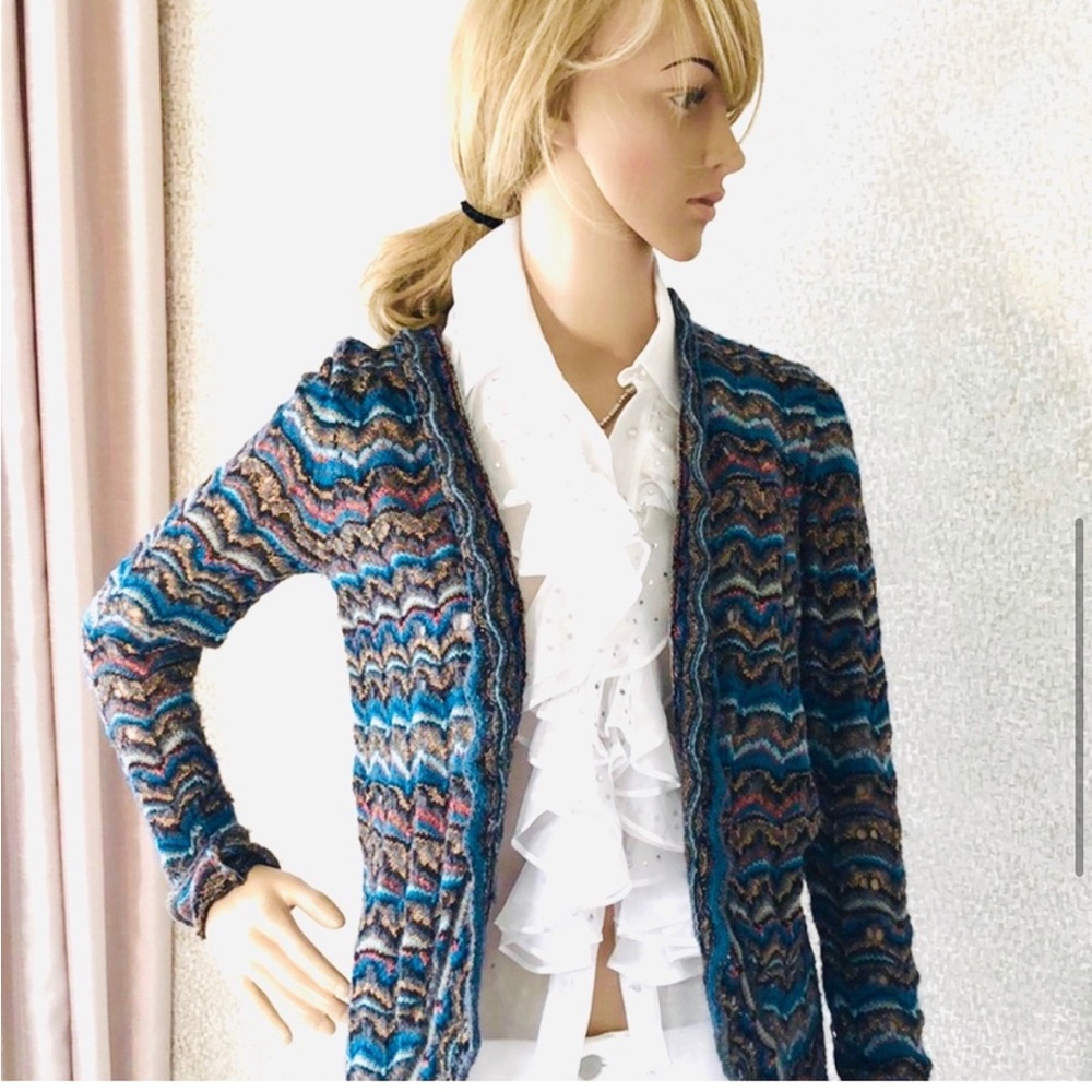 Calypso St. Barth Alpaca Thin Open Cardigan Sweat… - image 6